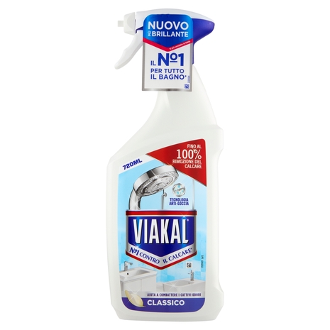 Viakal Detersivo Anticalcare Bagno e Cucina Classico Spray 720 ml